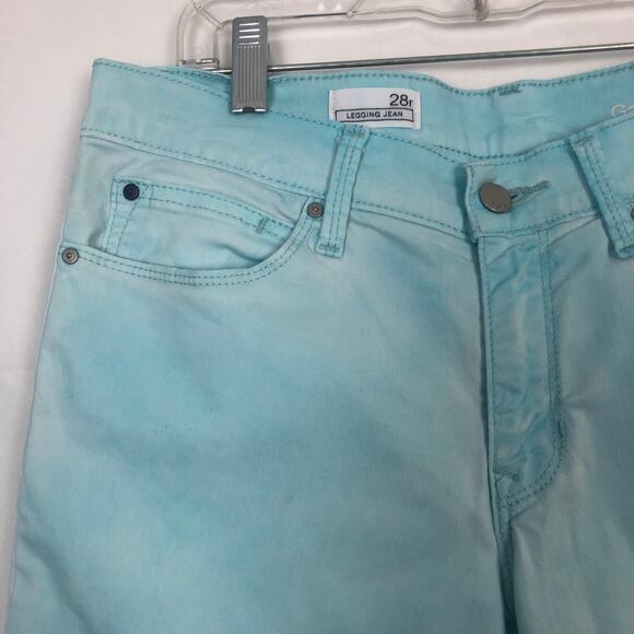 GAP Legging Jean Sky Blue Mid-Rise Wash Jeans Size 28 - Picture 5 of 13
